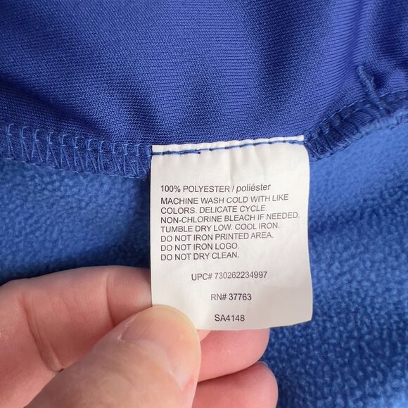 Callaway Mens Pullover Sweatshirt Jacket 1/4 Zip XL Extra Large Solid Blue Polye - Picture 4 of 10